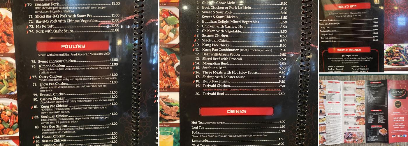 Chopstix Menu