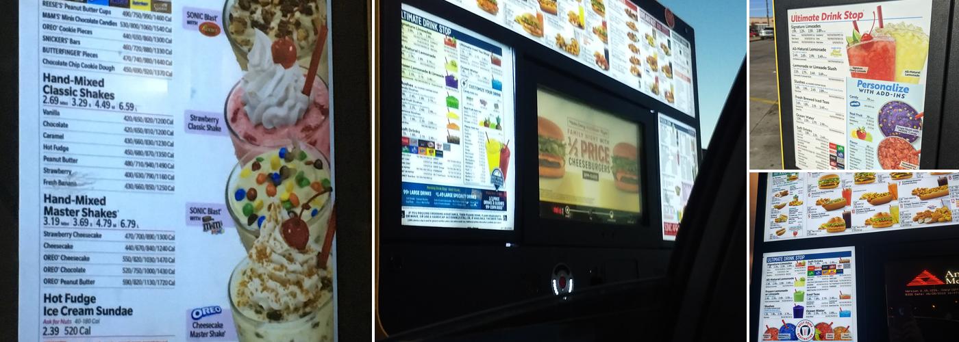 Sonic Drive-In Menu
