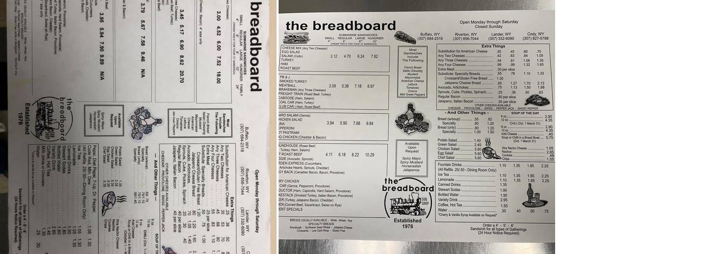 The Breadboard Menu