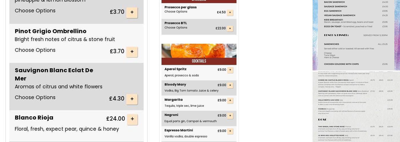 Corner House Coffee Bar & Kitchen Menu