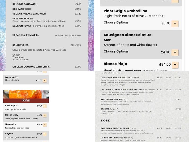 Corner House Coffee Bar & Kitchen Menu