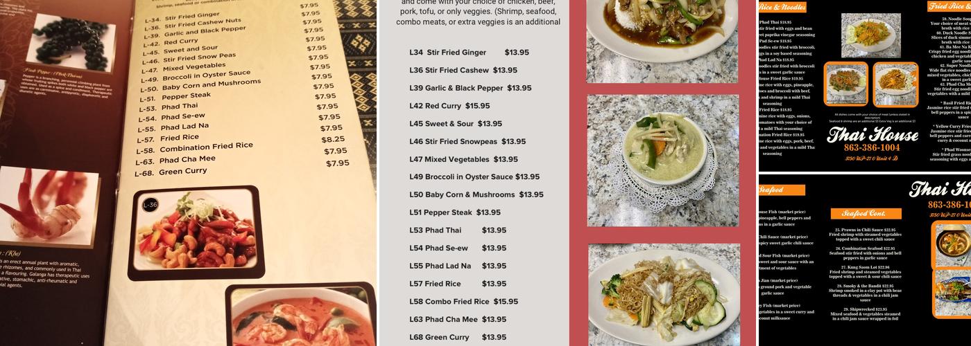 Thai House Menu