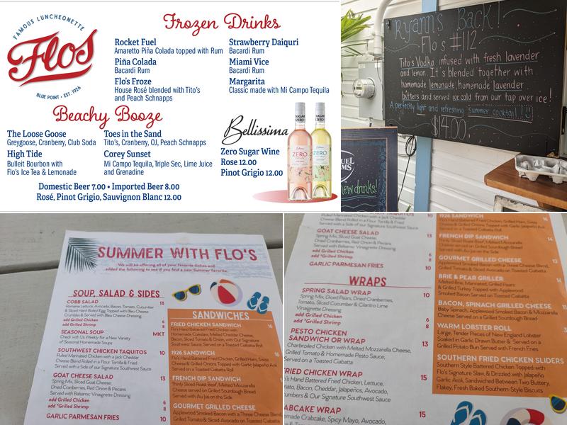 Flo's Luncheonette Menu