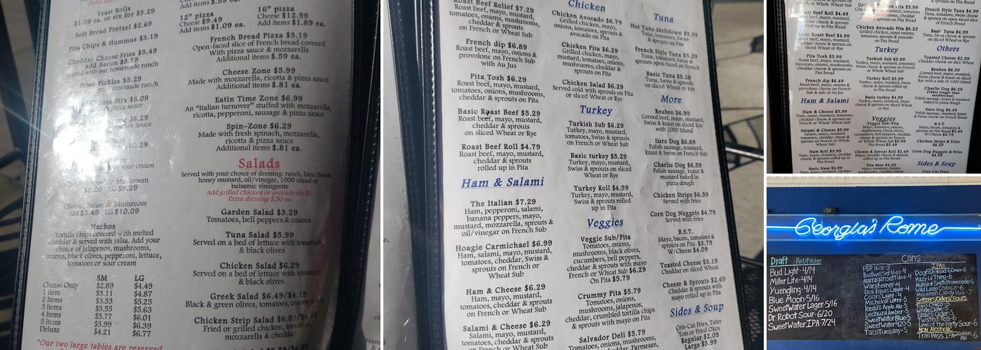 Schroeder's New Deli Menu