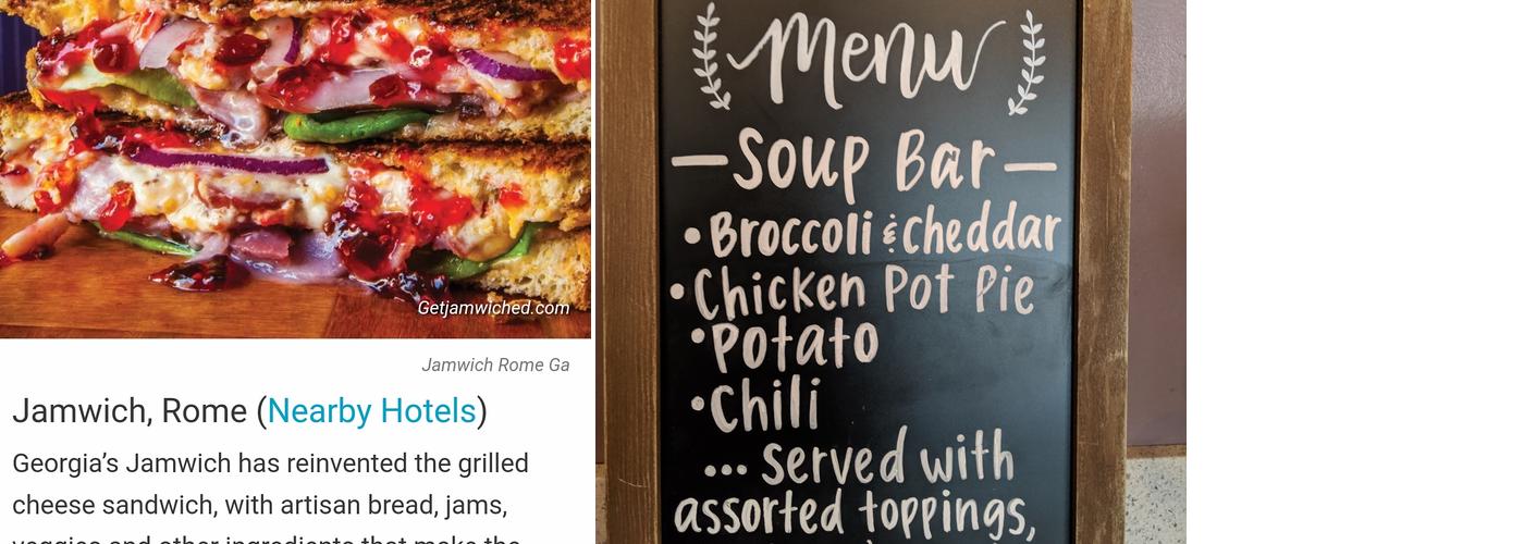 Jamwich Menu
