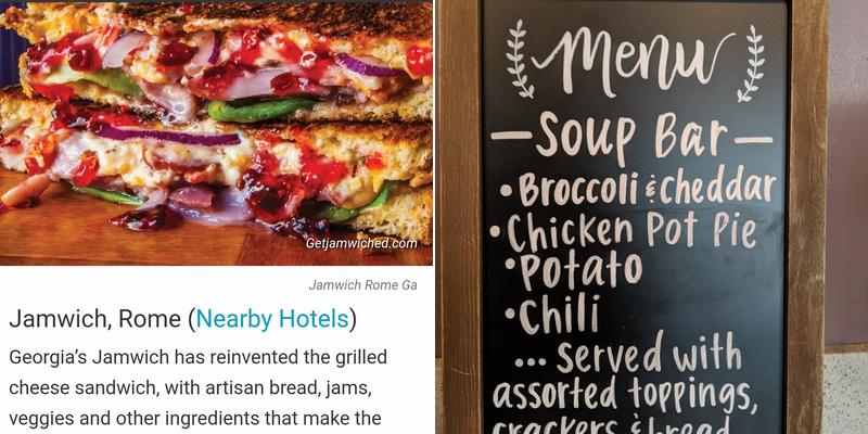 Jamwich Menu