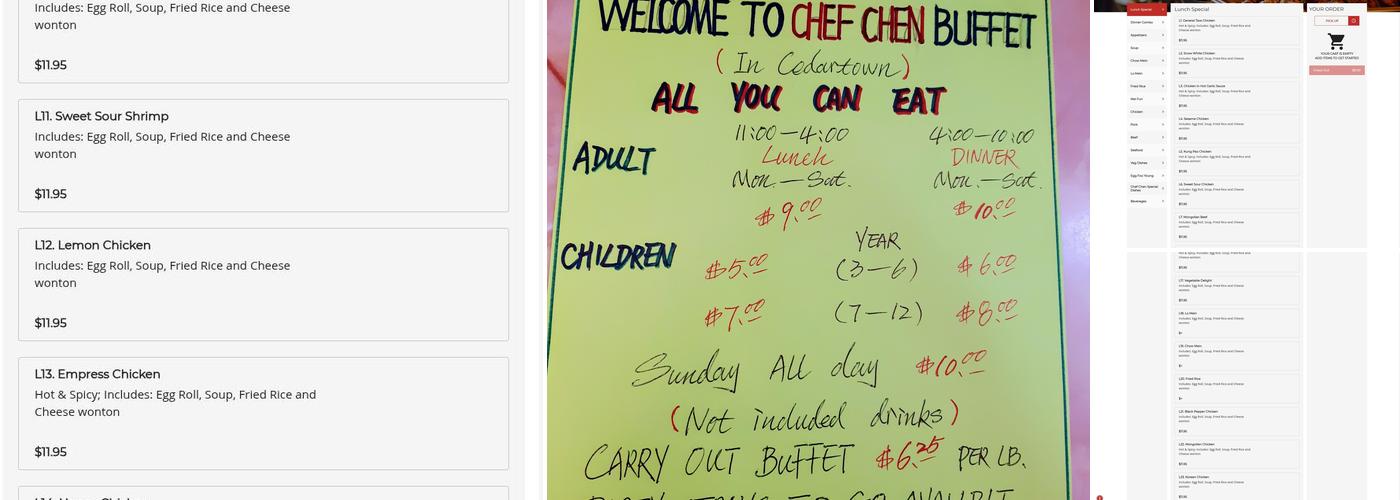 Chef Chen Buffet Menu
