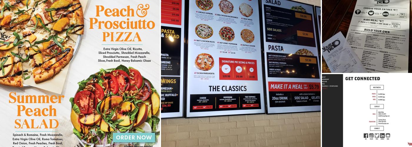 Your Pie Pizza Menu