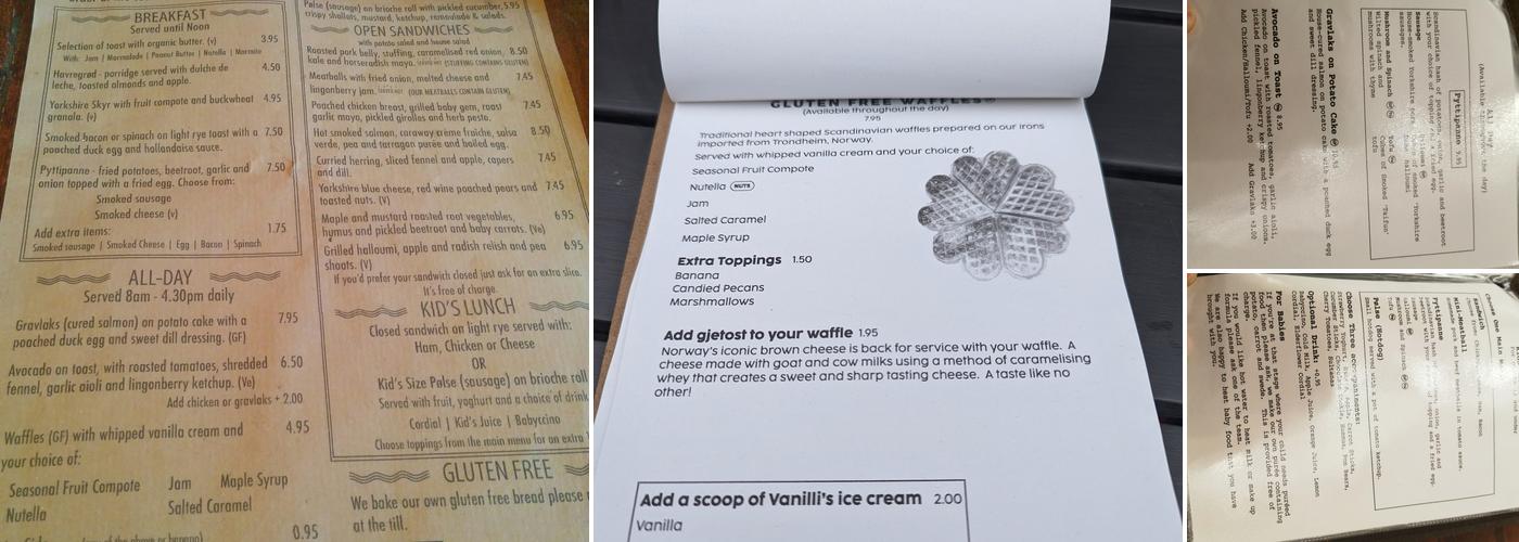 Baltzersen's Cafe and Coffee Shop Menu