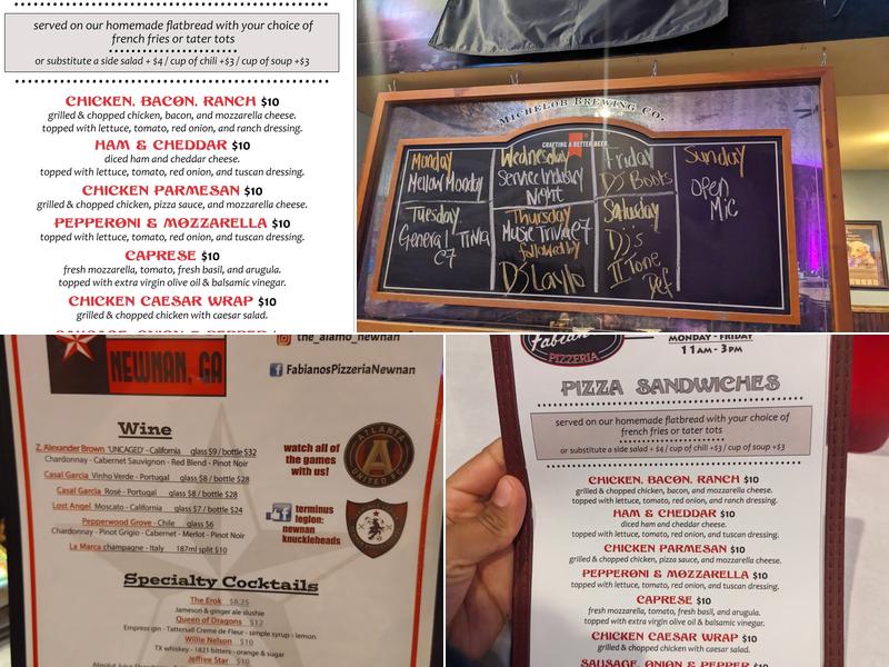 Fabiano's Pizzeria of Newnan Menu