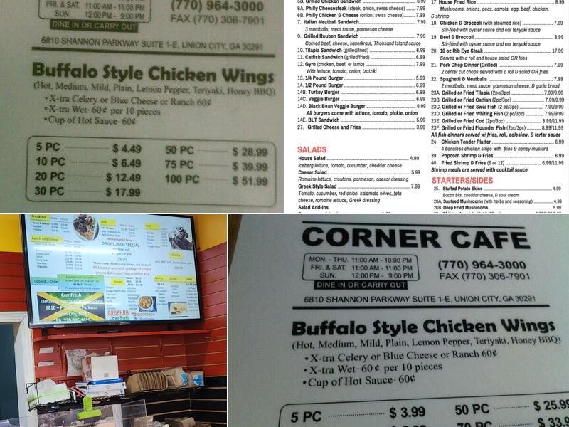 Corner Cafe Menu