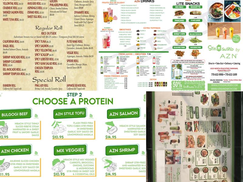 Stix & Sushi By AZN Menu