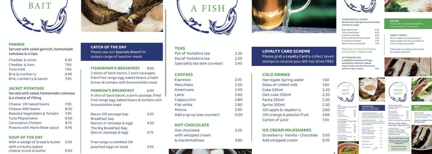 Parklands cafe Menu