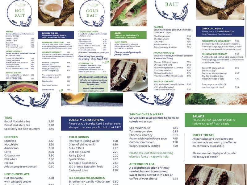 Parklands cafe Menu