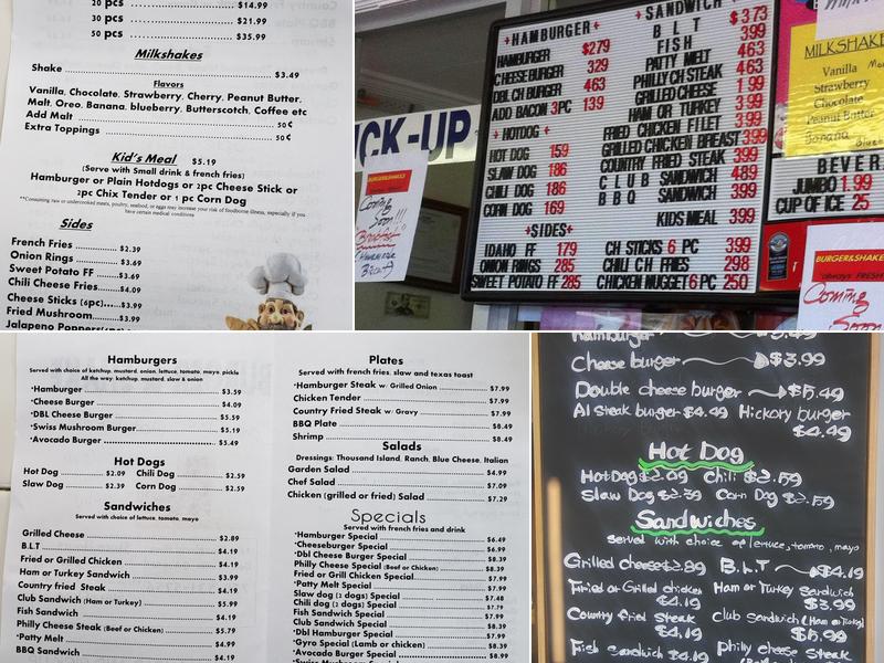 Burger & Shake III Menu