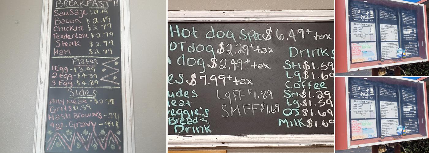 Double D Burger Menu