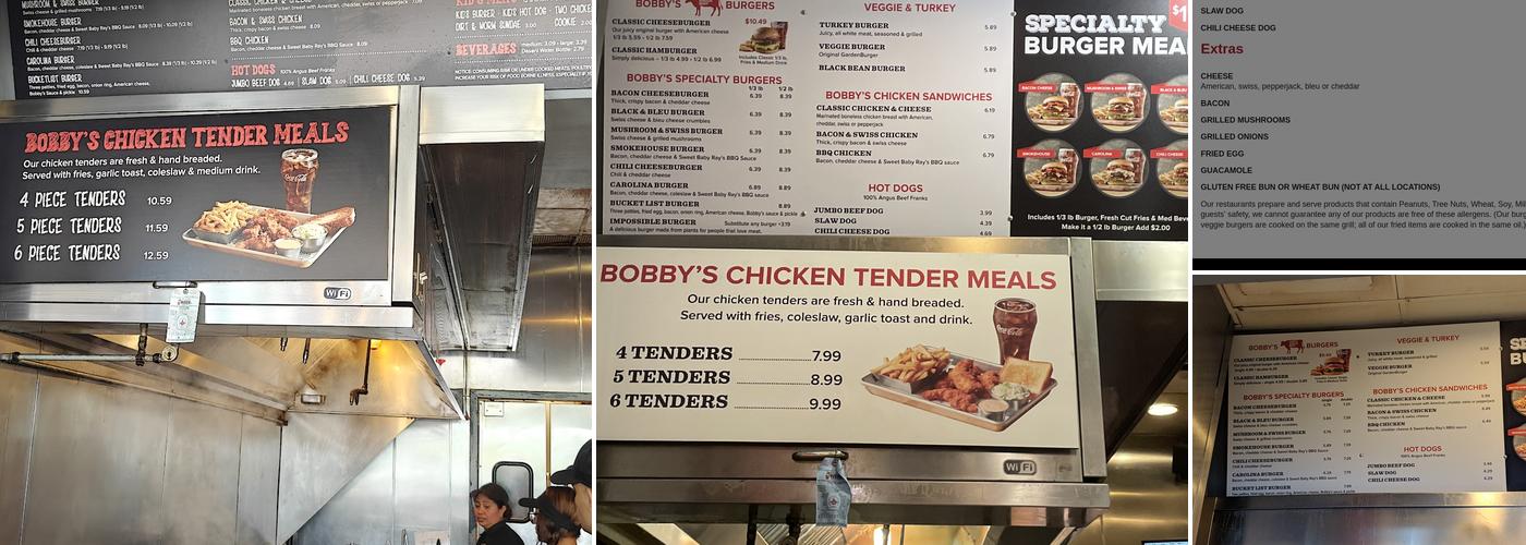 Cheeseburger Bobby's Menu