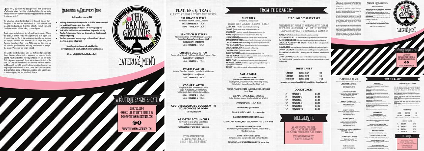 The Baking Grounds Bakery Cafe Menu
