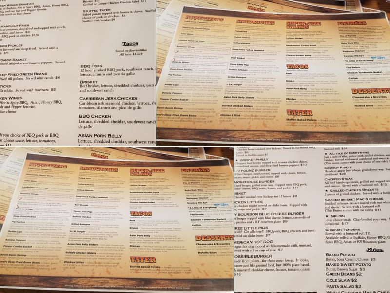 Pig in a Poke PRESTONSBURG Menu