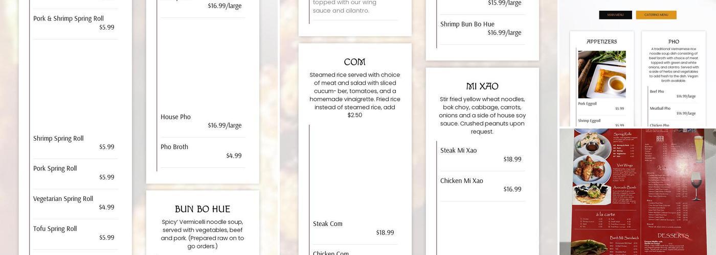 Dua Hapeville Menu