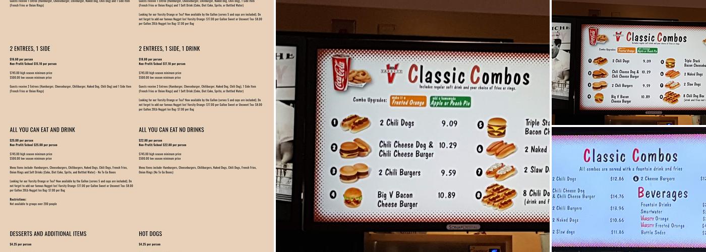 The Varsity Concourse C Menu
