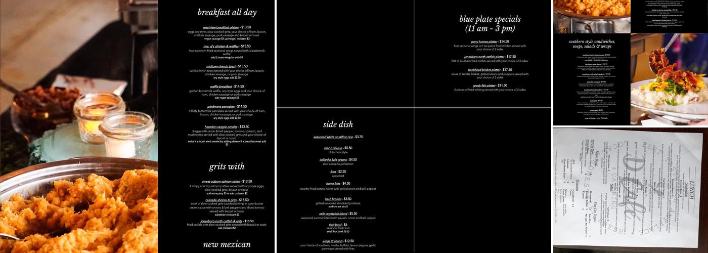 D Cafe and Catering Menu