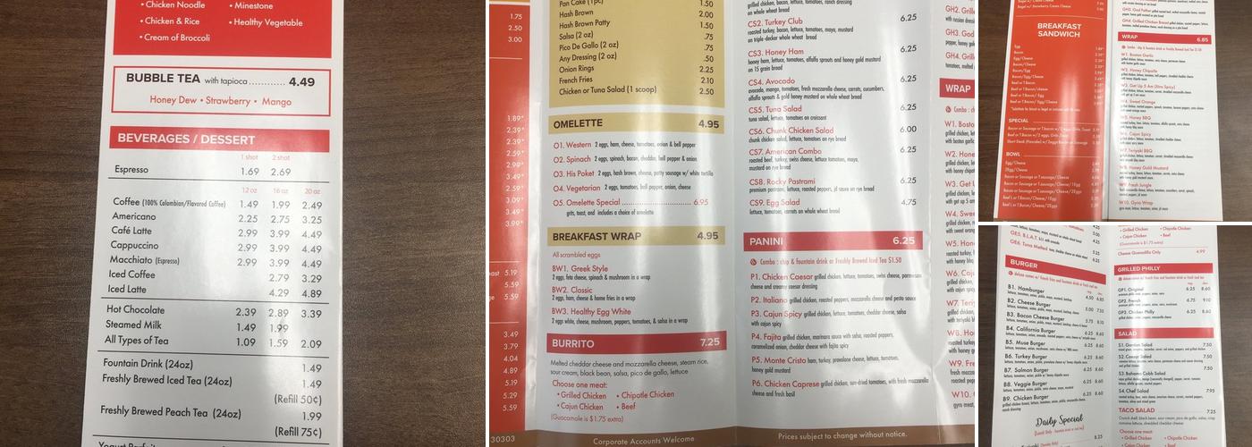 Michael's Cafe Menu
