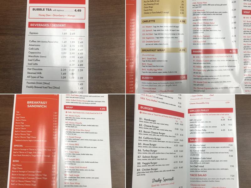Michael's Cafe Menu
