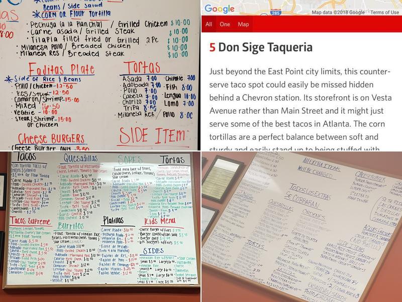 Don Sige Taqueria #1 Menu