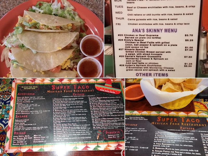 Super Taco Menu