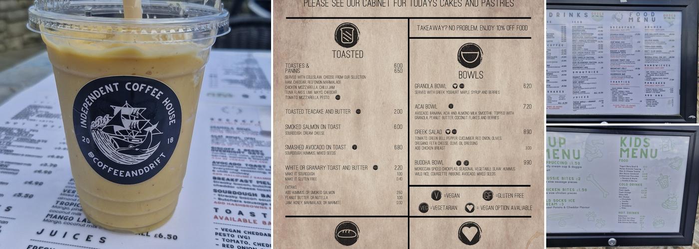Coffee & Drift Menu