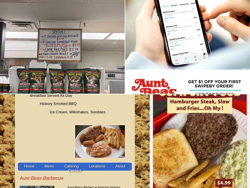 Aunt Bea's Barbeque Menu