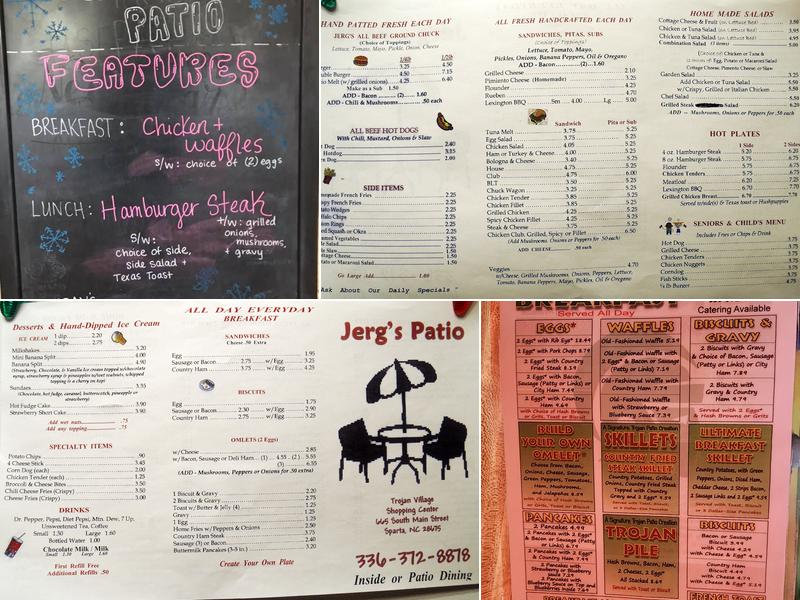 Trojan Patio Menu