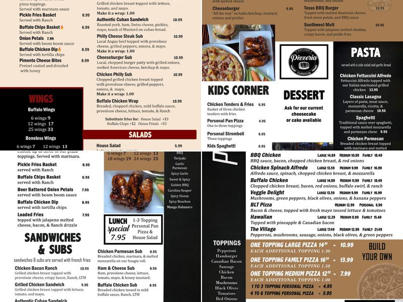 Main Street Pizzeria & Taphouse Menu