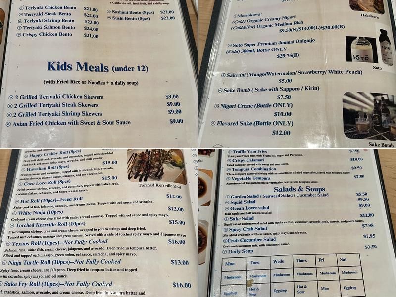 Sake Menu