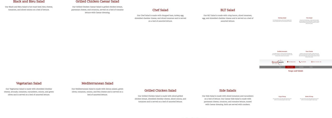 The Spiced Apple Menu