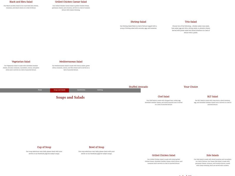 The Spiced Apple Menu