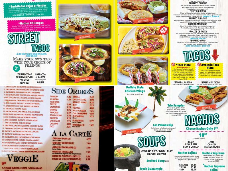 Las PALMAS Menu