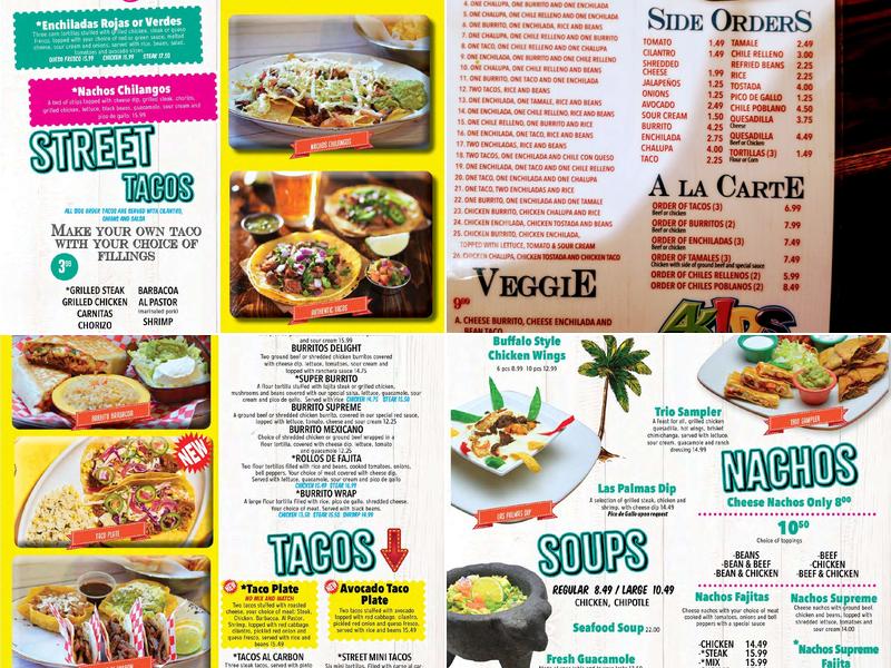 Las PALMAS Menu