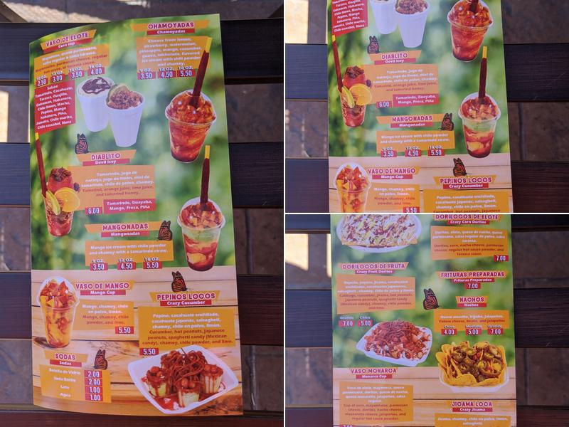 Paleteria Monarca Menu