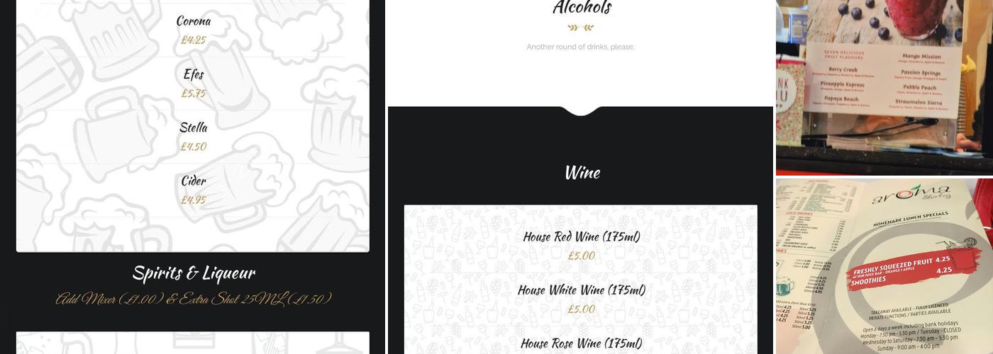 Cafe Aroma Shirley Menu