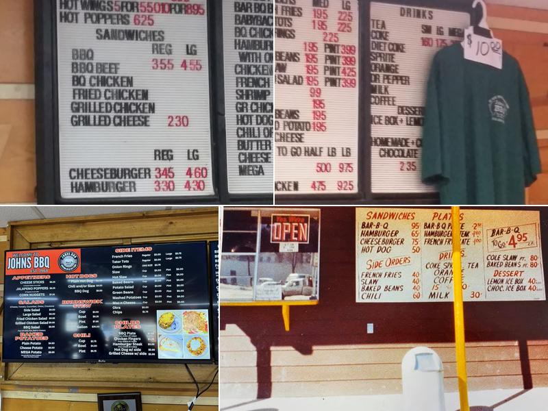 Johns BBQ Menu