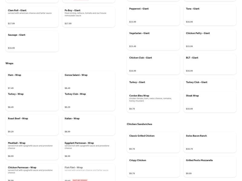 Peoples Choice pizza Menu