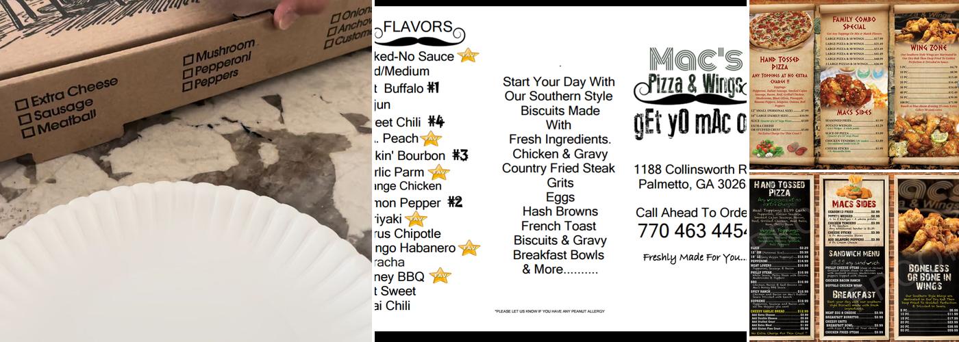 Mac's Pizza & Wings Menu