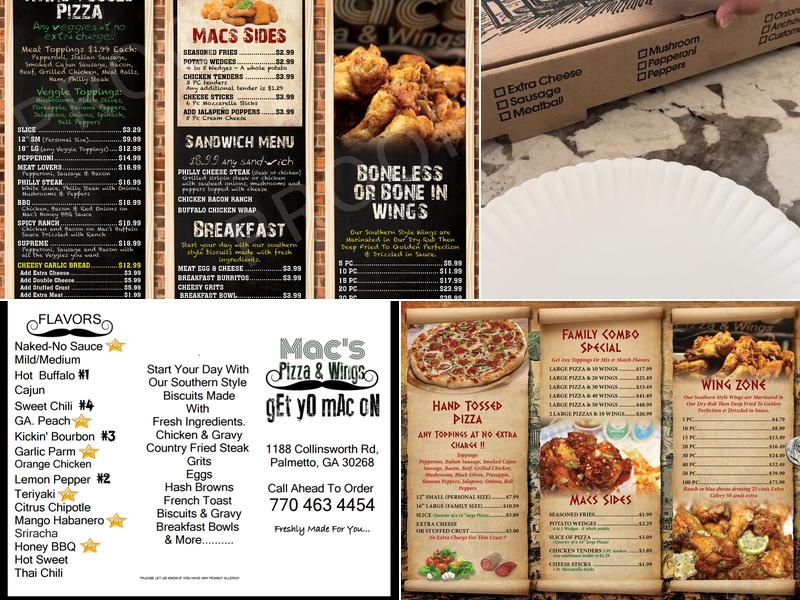 Mac's Pizza & Wings Menu
