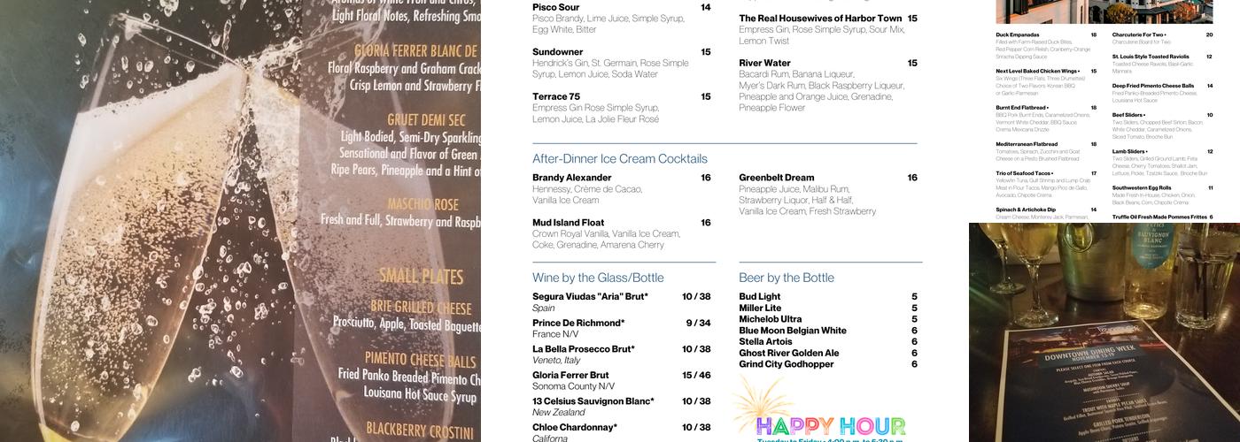 Terrace at The River Inn Menu