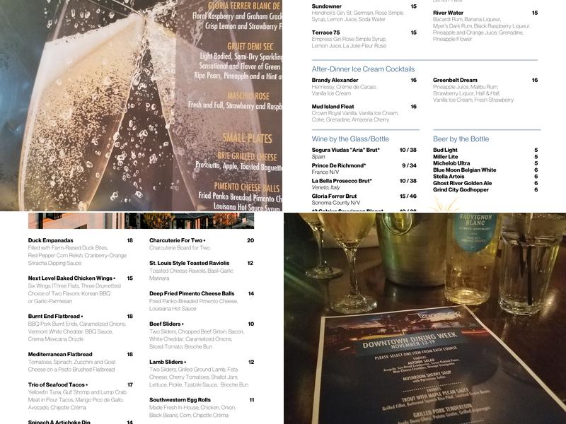 Terrace at The River Inn Menu