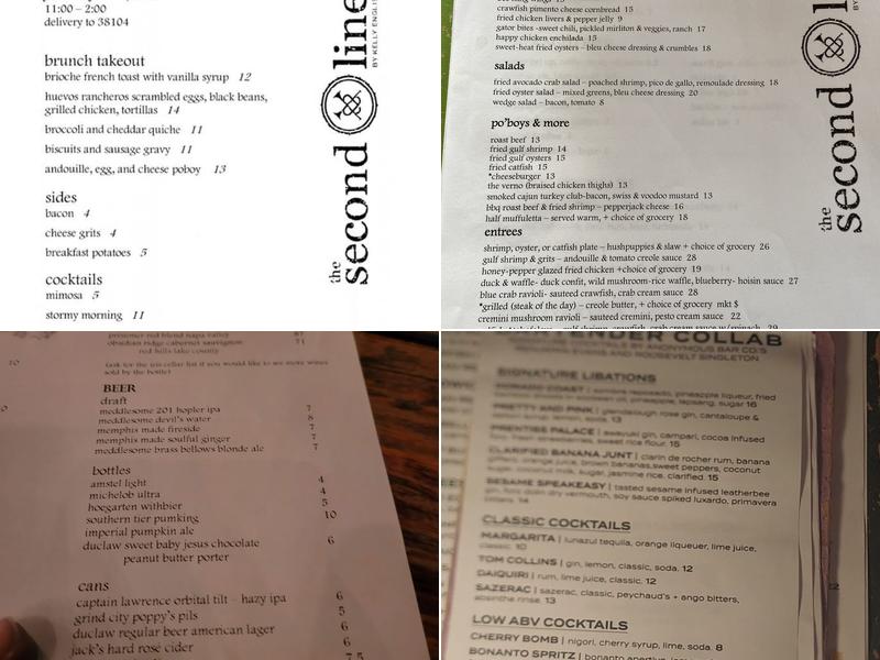 The Second Line Menu