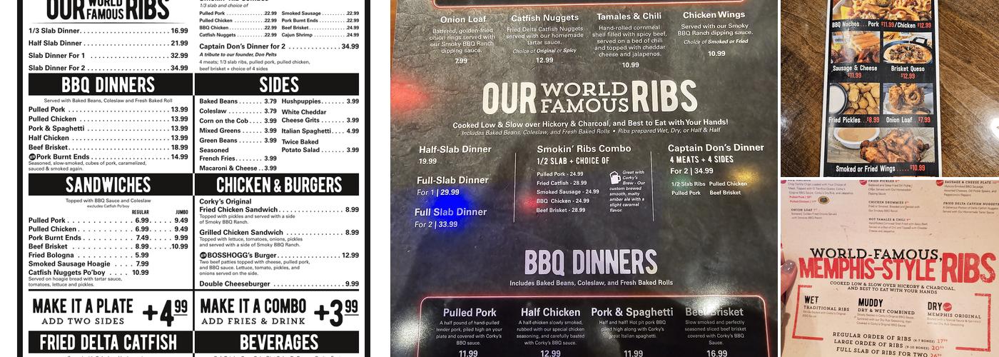 Corky's Ribs & BBQ Menu