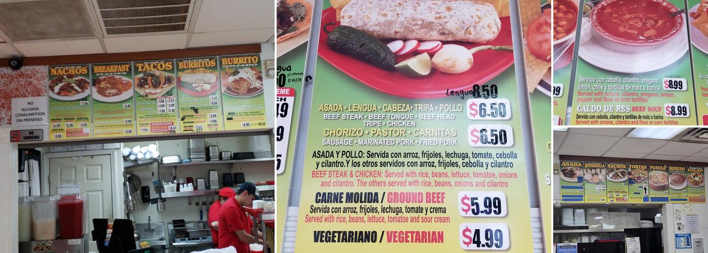 El Taquito Menu